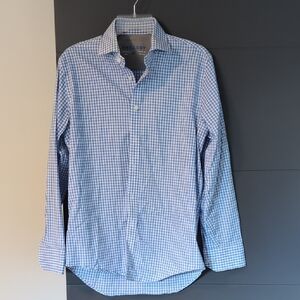 Twillory Cotton Blend Button Down Shirt Size 15.5 32/33 Trim Fit